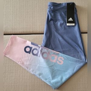 Adidas Kids Leggings - Blue and Pink Gradient